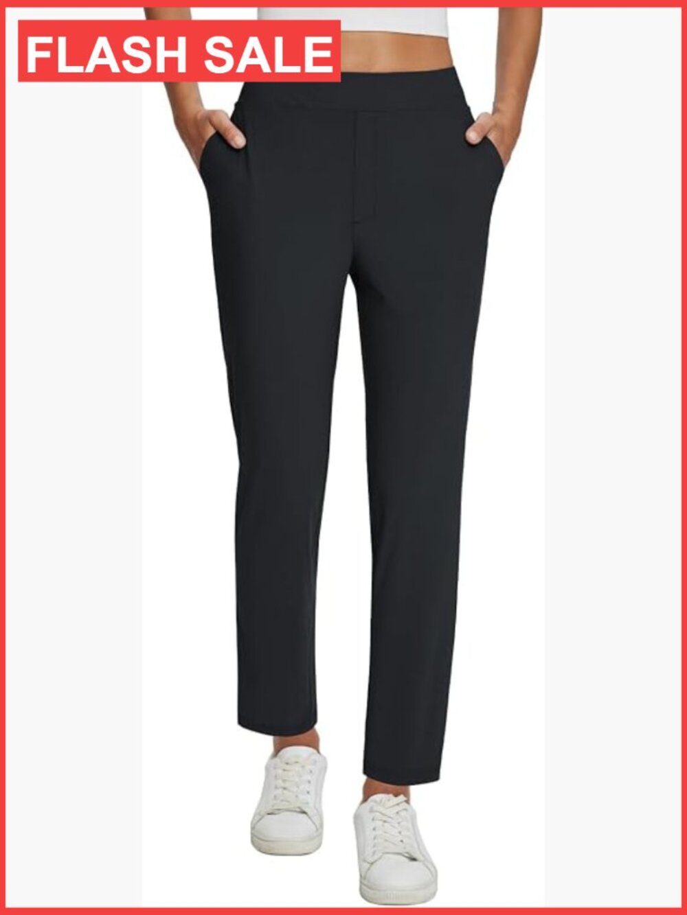 Women's Stretch Business Casual Travel Pants with Pockets